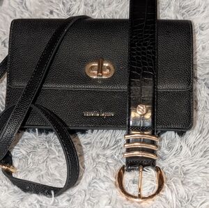 Nanette Lepore and Rachel Zoe Bag And Belt Combo Black